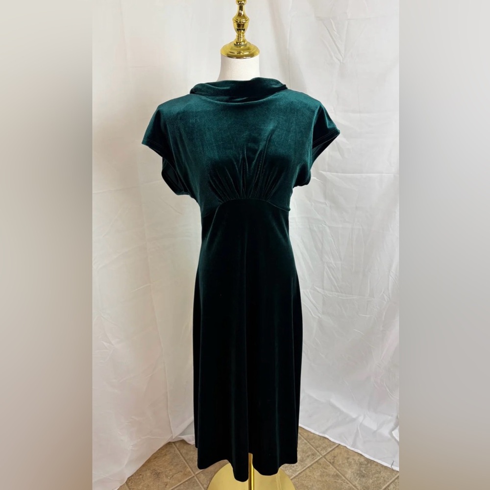 Calvin Klein Emerald Green Velvet Maxi Dress
